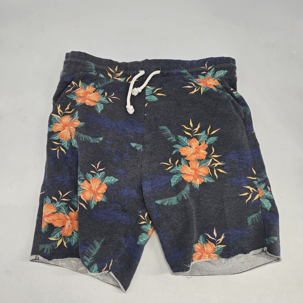 Floral Print Drawstring Shorts S